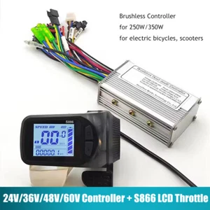 EBike 24V 36V 48V 60V 250W 350W Controller mit S886 LCD Display Daumengas - Bild 1 von 13