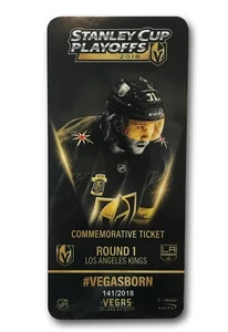 Vegas Golden Knights Commemorative La Kings Playoff Ticket #D/2018 VGK Karlsson - Picture 1 of 3