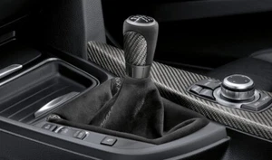 Fuelle de palanca de cambios original BMW M Performance Alcantara Carbon Serie 1 F20 F21 F22 F23 - Imagen 1 de 3