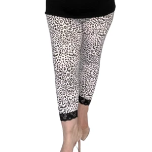 ROCKTHOSECURVES WOMENS LADIES LACE HEM LEGGINGS HIGH WAIST VERY STRETCHY PLUS SI - Picture 1 of 29