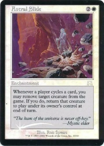 1x Astral Slide Foil NM MTG Onslaught (Multiple avail)Good for Cycling Commander - Image 1 of 1