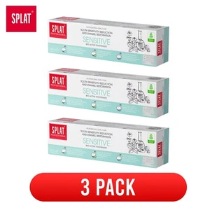 3x 100ml/3.4 oz Splat Professional Sensitive Bio Active Toothpaste 3 Pack - Picture 1 of 2