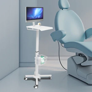 Carro médico enrollable ajustable con soporte para iPad para atención médica y spa - Imagen 1 de 22
