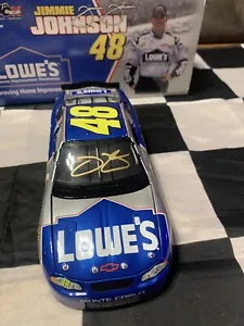 2002 Jimmie Johnson Autographed #48 Lowes Rookie Car 1/24 - Picture 1 of 8