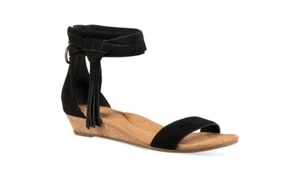 Koolaburra by UGG Saige Sandals Black Size 12 Tassel Fringe Brand New - Picture 1 of 6