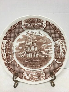 Plato The Friendship Of Salem, Fair Winds Alfred Meakin Staffordshire, 10 1/2" - Imagen 1 de 6