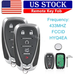 2 For 2016 2017 2018 2019 2020 2021 Chevrolet Camaro Cruze Malibu Remote Key FOB - Foto 1 di 8