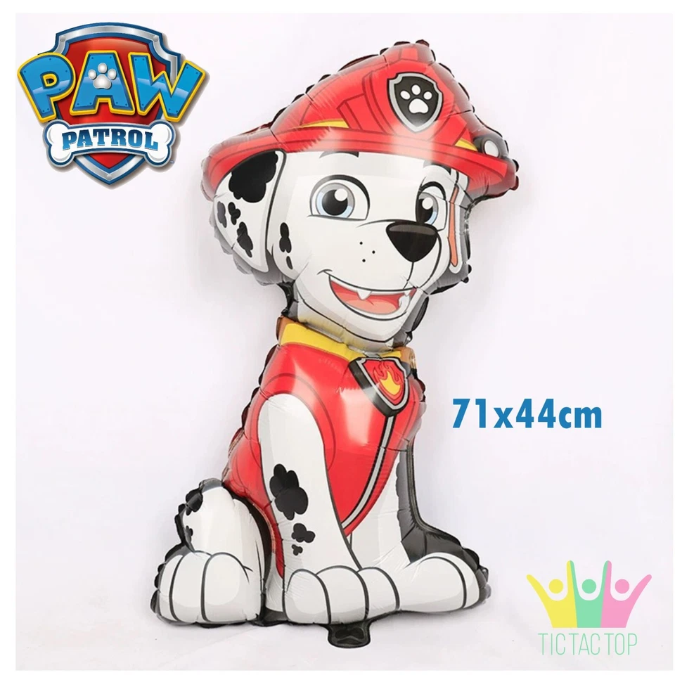 1x Paw Patrol Marshall Balloon Foil Air. Lolly Bag Cake Party Cupcake Banner - image 1 of 1