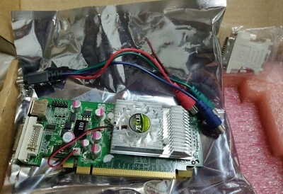 AXLE3D 256MB DVI AX-93GS/256D2P4CDHTL PCIe LP Video Card w/cable & DVI-VGA Adapt - Image 1 of 2