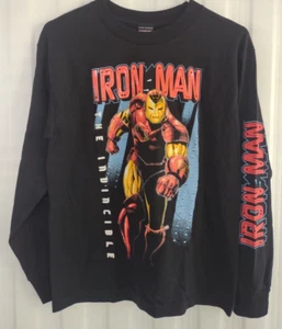 Nueva con etiquetas Ironman Marvel Mangas Largas Juvenil Talla Grande Nuevo de Edición Negra - Imagen 1 de 3