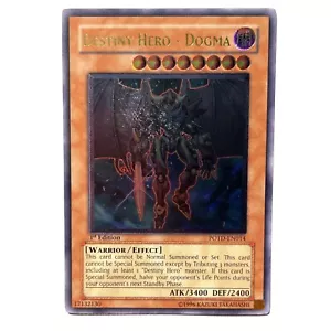 Schicksalsheld - Dogma NM 1. Auflage Ultimate Rare POTD-DE014 Yu-Gi-Oh! Siehe Fotos - Bild 1 von 8