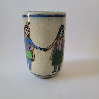 Персидская антикварная фигурная керамическая ваза Изник Каджар - Изображение 1 из 4