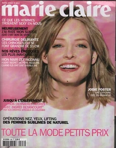 Marie Claire French Magazine April 2002 Jodie Foster Naomi Campbell 100520ame - Picture 1 of 2