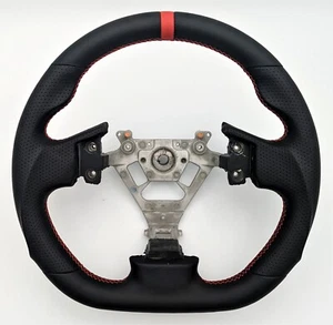REVESOL RED STITCH FLAT LEATHER Steering Wheel for 2003-2007 INFINITI G35 V35 - Picture 1 of 6