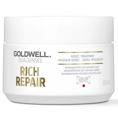 Máscara capilar Goldwell Dualsenses Rich Repair tratamento 60seg 200ml - Imagem 1 de 2