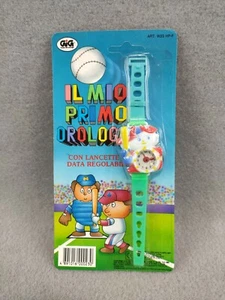 IL MIO PRIMO OROLOGIO LANCETTE BASEBALL GIG NEW VINTAGE FONDO MAGAZZINO BLU VERD - Imagen 1 de 1