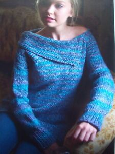 Top Down Raglan Sweater knitting pattern Plymouth Yarn S M L  XL XXL XXXL