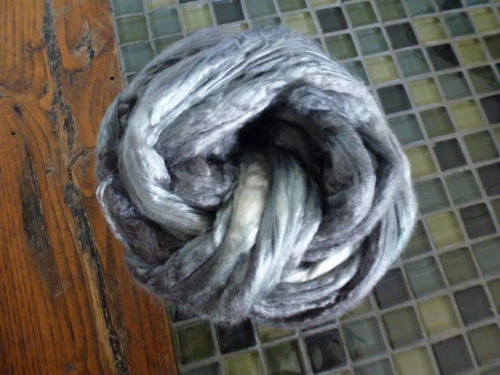 Mulberry Silk Hand Dyed 4 Oz Spin Card Pearl Grey - Image 1 of 1