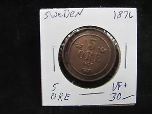 Svezia 5 Ore 1876 - Foto 1 di 4