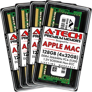 128GB 4x 32GB DDR4 2666 2667 Mac Memory RAM for APPLE iMac Late 2020 A2115 5K 27 - Picture 1 of 7