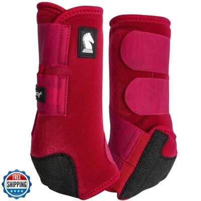 Botas clásicas de soporte Equine Legacy2, delanteras (carmesí, medianas) Foto 1 de 3