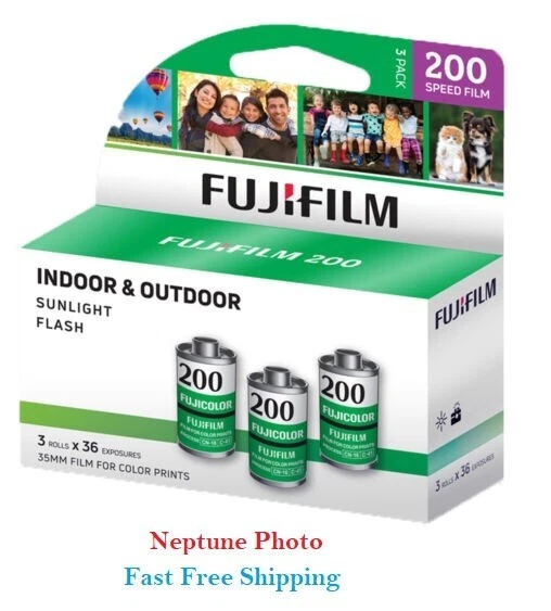Fujifilm 200 Color Negative Film 35mm Roll Film, 36 Exposures, 3 Pack - Image 1 of 1