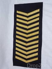 NEW Qty 12 Strip Royal Navy Good Conduct Chevrons / Stripes Gold Lace on Blue