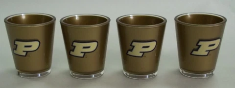 Purdue Boilermakers Shot Glass Set Acrylic Set of 4 Cover