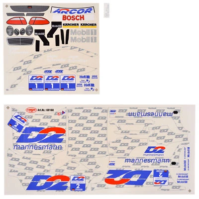 Dekorbogen 1:10 Mercedes Benz CLK D2 Mannesmann DTM 2000 Aufkleber Carson 69160 - Image 1 of 3