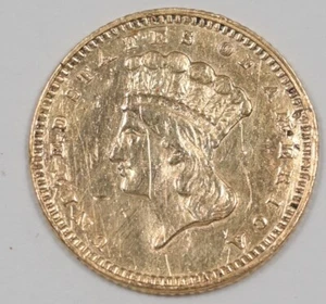 USA 1874 1 $ Gold mit Sodering Mark auf seltener Vintage Münze GL0366 Kombiversand - Bild 1 von 2