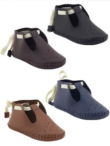 Baby Jungen PreWalker Kleinkind Krippe Schuhe Echtleder handmontiert weiche Sohle - Bild 1 von 18