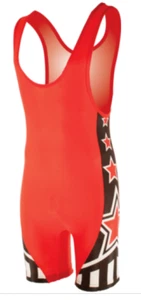 Matman Athens Olympic Wrestling Singlet - Red - Picture 1 of 1