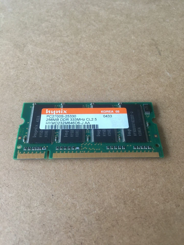 256MB DDR 333MHZ CL2 HYNIX RAM MEMORY - Immagine 1 di 1