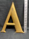 Antique Gold Leaf Wood Letter ?A? As Is 12H X 10W  Late 19Th Early 20Th Century