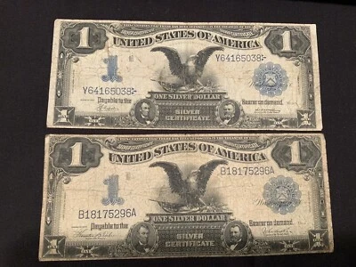 1899 $1 Black Eagle One Dollar Note ✯ ✯ Large Silver Certificate Estate Lot ✯ - Image 1 of 4