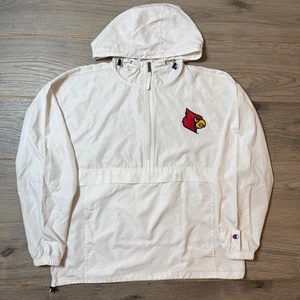 Champion Louisville Cardinals NCAA Pullover Jacke weiß Windbreaker Herren Large - Bild 1 von 6
