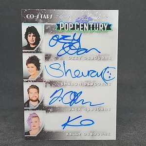 1/1 Leaf Metal Pop Century Co-Stars Quad Auto Ozzy Osbourne Jack Kelly Sharon - Picture 1 of 6