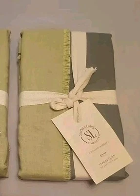 1 Standard Sham -  Southern Living Simplicity DUO Fringe Reversible Green - Image 1 of 3