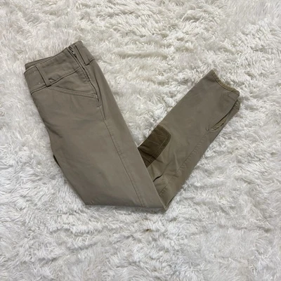 Pantalones cortos de montar a caballo con parche en la rodilla para deportistas tostados talla 12 para niñas  Foto 1 de 4