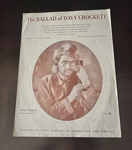 1954 La ballata di Davy Crockett spartiti Disney da collezione buone condizioni - Foto 1 di 6