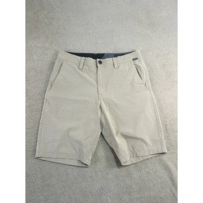 Volcom Mens Surf Turf 4 Way Stretch Khaki Shorts Size 32 - Image 1 of 4