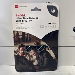 NEW SanDisk Ultra Dual Drive Go USB Type-C 128GB 2 Pack - FREE SHIPPING - Picture 1 of 2