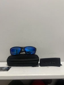 Revo JASPER Black Matte POLARIZED Blue GLASS Lens Sunglasses 1111 01 H2O 61 16 - Picture 1 of 6