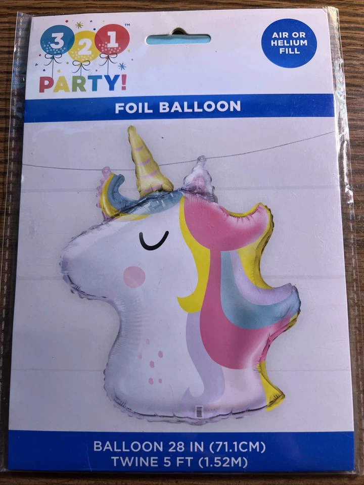 Unicorn Foil Balloon New In Pack 28 In Air Or Helium Fill - Image 1 of 1