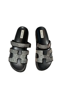 Steve Madden Rhinestone Sandals Women’s Size 11 Black  - Picture 1 of 6