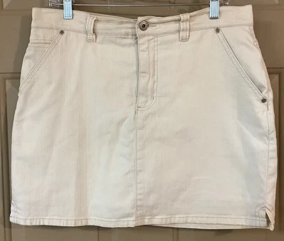 Gloria Vanderbilt эластичной джинсовой ткани skort off белый женский размер 12 - Изображение 1 из 4