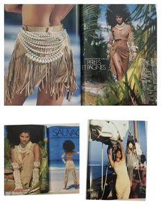 French ELLE Clippings HELENA CHRISTENSEN France 1992 1990s Swimsuit Model Vtg - Picture 1 of 1