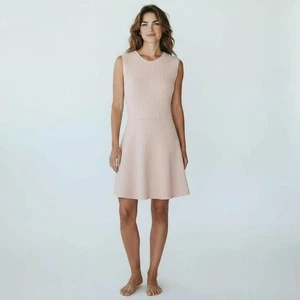 Mini Vestido BCBGMaxazria Rosa Desnudo Dyanne Sin Mangas Pequeño - Imagen 1 de 11