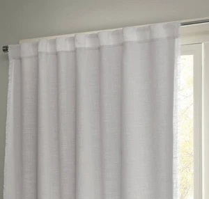 50"x63" Verdunkelung Noppengewebe rohe Kante Vorhang Panel weiß - Threshold™ T94 - Bild 1 von 4