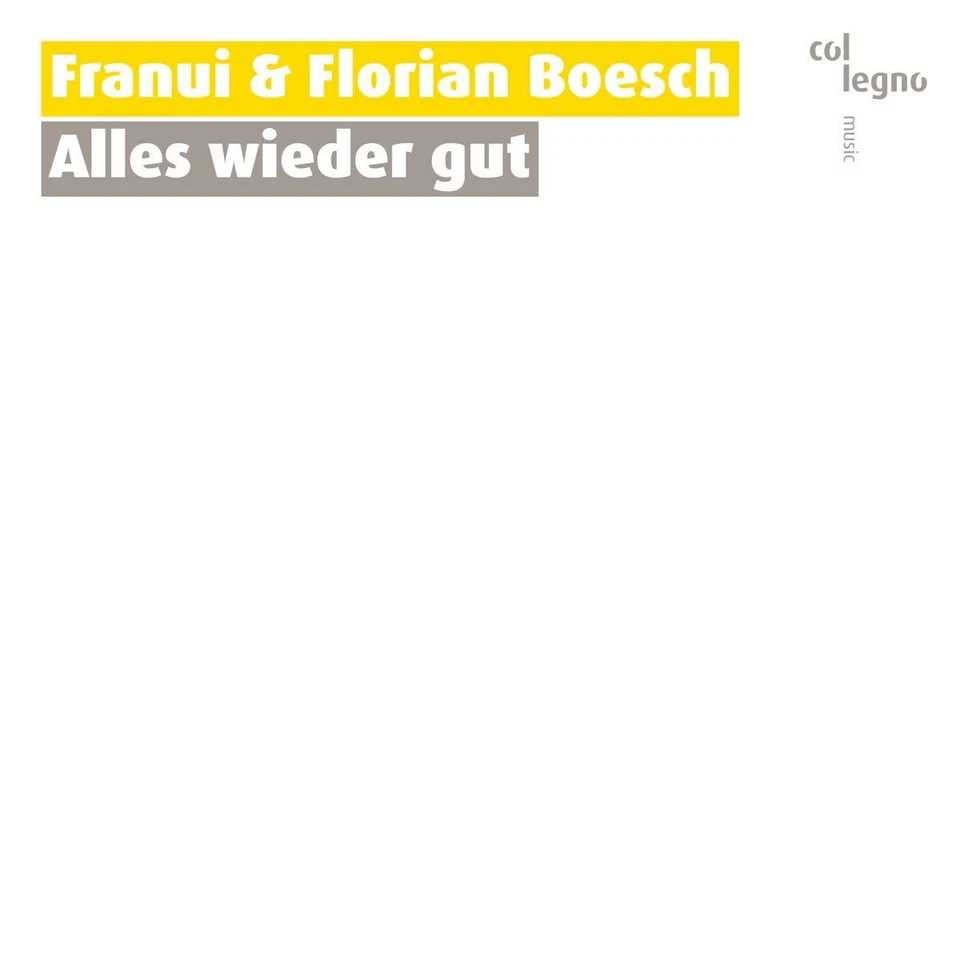 Audio Cd - Franui & Florian Boesch: Alles Wieder Gut  - Col Legno - Neu - Bild 1 von 1
